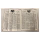 WWII ARMY NAVY JOURNALS MAY AND JULY 1942