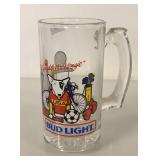 1988 BUD LIGHT SPUDS MACKENZIE GLASS