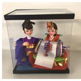 KOREAN WEDDING DOLLS IN DISPLAY CASE
