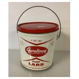 VINTAGE GWALTNEY LARD TIN