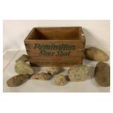 REMINGTON SHUR SHOT CRATE AND ROCKS