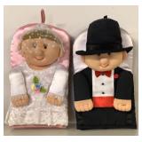 BRIDE & GROOM POT HOLDERS