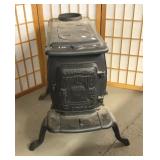 CAST IRON WOOD STOVE, 24X30X24