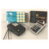 VINTAGE COMMODORE CALCULATOR AND STEWARD RADIO;