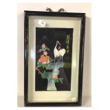ASIAN SHELL ART SHADOW BOX