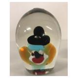MURANO GLASS CLOWN PAPERWEIGHT