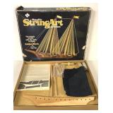 METALLIC STRING ART ON VEVET GOLDEN SHARK SHIP