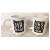 MR & MRS RIGHT MUGS