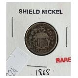 1868 SHIELD NICKEL