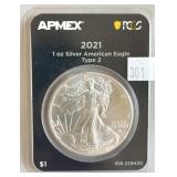 2021 1oz SILVER AMERICAN EAGLE APMEX