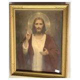 FRAMED SACRED HEART PICTURE