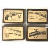 VINTAGE GUN ADVERTISEMENT ON WOOD