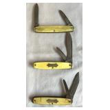 3 POCKET KNIVES