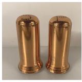 COPPER SALT & PEPPER SHAKERS