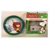 PEANUTS HOLIDAY SOUND CLOCK, TIME AND MUSIC WORK