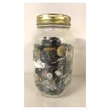 JAR OF VINTAGE BUTTONS