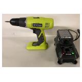 RYOBI 18V CORDLESS DRILL, TURNS ON