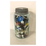 JAR OF VINTAGE BUTTONS