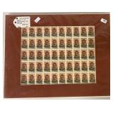 HEMINGWAY 25 CENT STAMP SHEET AND PICTURE MAT