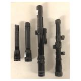 RIFLE SCOPES AND FLASH LIGHT LOT