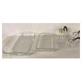 PYREX BAKEWARE AND SMALL COFFEE POTS