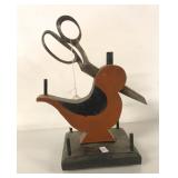 VINTAGE WOODEN BIRD SCISSOR HOLDER