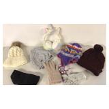 GIRLS WINTER HAT AND GLOVES LOT