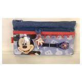 MICKEY MOUSE DENIM PENCIL POUCH & WATCH SET