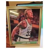 Larry Bird "Celtics" Signed 8 x 10 Photo Framed