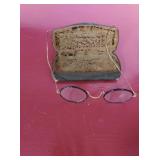 Old Vintage Eye Glasses with Case