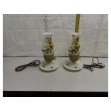 Pair of Vintage Dresser Lamps 10&3/4" each