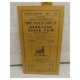 1946 Official Nebraska State Fair Sulky Horse