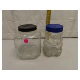 2 Vintage Jars (1=Hazel Atlas & 1=Skippy Peanut