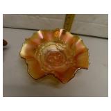 Vintage Carnival Glass Bowl 7&1/2" x 2&1/2"