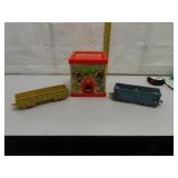 2 Auburn Railroad Train Cars & Fisher Price Push