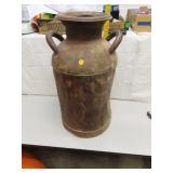 NO SHIPPING- Primitive Blue Valley Milk Can