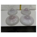 4 Antique Light Shades 8&1/2" across the opening