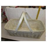 NO SHIPPING -Antique Woven Wood Bassinet