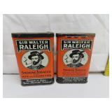 2 Vintage Sir Walter Raleigh Tobacco Tins