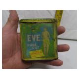 Antique EVE Cube Cut Tobacco Tin