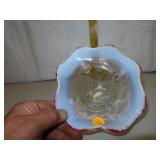 Vintage Art Glass Compote 6&1/2" x 6&1/4" x