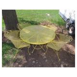 NO SHIPPING -Vintage Wrought Iron Patio Table