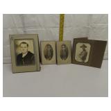 4 Black & White Miltary Photos (different sizes)