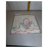 2 Embroidered Dresser Scarves 33" x 17"