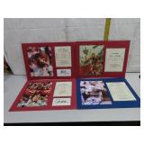 4 Professional NFL Players Autographed Pictures