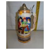Vintage Musical Beer Stein 10" = Working