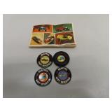 4 Hot Wheels Red Line Wheel Pocket Clips &