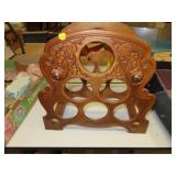 Wood Wine Rack (Will hold 6 Bottles)