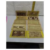 10 Black & White Stereoview Cards (1=Black