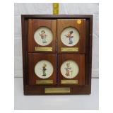 4 MJ Hummel by Goebel Mini Plates Framed